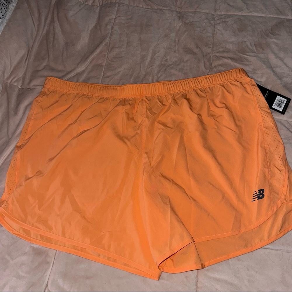 New Balance Womens Orange Athletic Running Workout Shorts XXL NWT